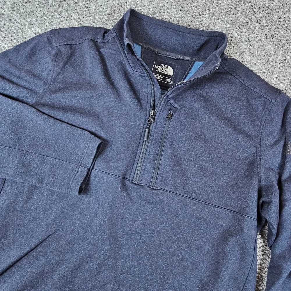The North Face Mens XXL Navy Blue 1/4 Zip‎ Fleece Pullover Sweatshirt
